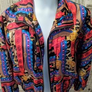 Lightweight Chain print windbreaker jacket